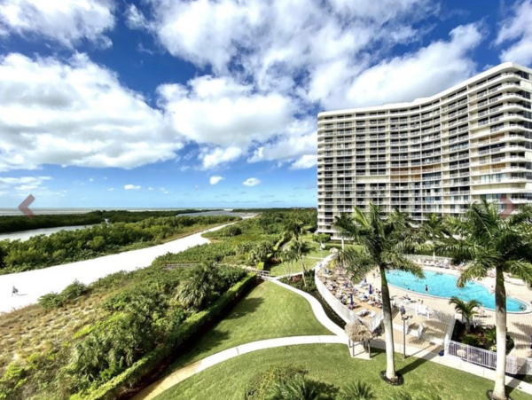 Marco Island Beachfront Condo Views Large Balcony